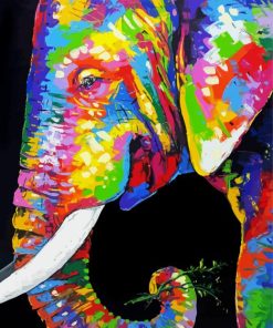 Artistic Colorful Elephant Paint By Numbers