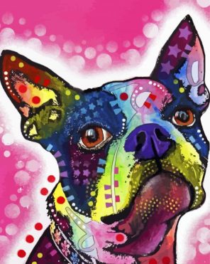 Colorful Terrier Dog Paint By Numbers