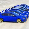 Blue Subaru Cars Paint By Numbers