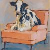 Artistic Cow On Chair Paint By Numbers