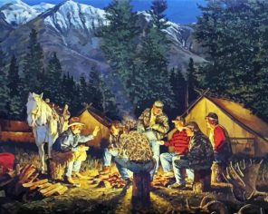 Cowboys Camping Paint By Numbers