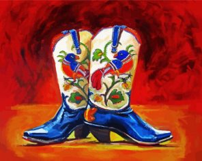 Cowboy Boots Art Paint By Numbers