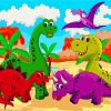 Dinosaurs Family Paint By Numbers