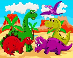 Dinosaurs Family Paint By Numbers