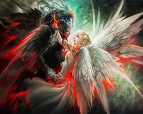 Angel And Devil Lady Paint By Numbers