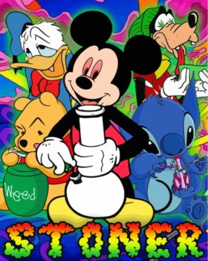 Mickey Mouse Stoners Paint By Numbers