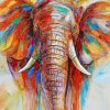 Elephant Splatter Paint By Numbers