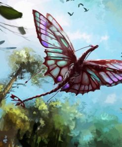 Flying Buttefly Dragon Paint By Numbers