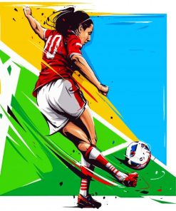 Girl Footballer Paint By Numbers