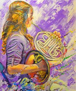 Girl Playing Tuba Paint By Numbers