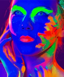 Glowing Lady Face Paint By Numbers