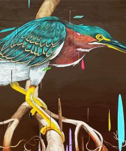 Green Heron Paint By Numbers