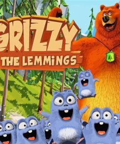 Grizzy And The Lemmings Paint By Numbers