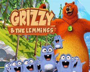 Grizzy And The Lemmings Paint By Numbers