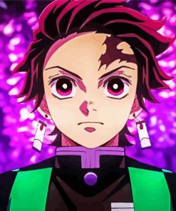 Tanjiro Kamado Anime Paint By Numbers