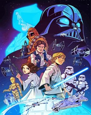 Star Wars Cartoon Paint By Numbers