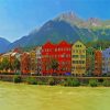 Innsbruck River Houses Paint By Numbers