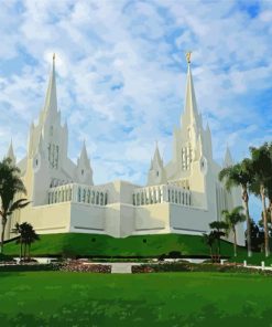 California Temple Paint By Numbers