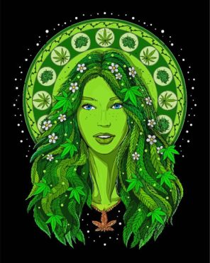 Marijuana Lady Paint By Numbers