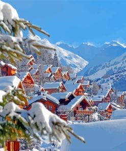 Meribel In Winter Paint By Numbers