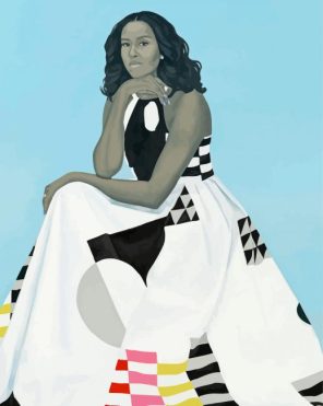 Artistic Michelle Obama Paint By Numbers