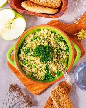 Millet With Broccoli Paint By Numbers