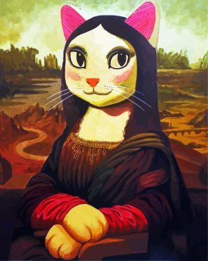 Mona Lisa Kitty Art Paint By Numbers