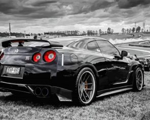 Monochrome Nissan Paint By Numbers