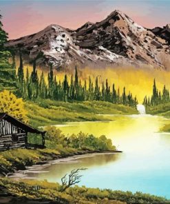 Bob Ross Mountains Paint By Numbers