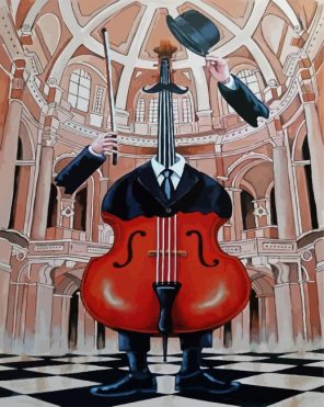 Mr Bass Fiddle Paint By Numbers