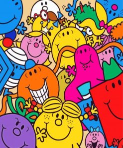 Mr Men Cartoon Paint By Numbers