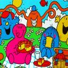 Mr Men Characters Paint By Numbers