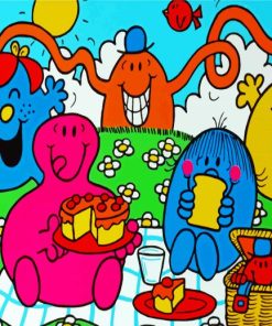 Mr Men Characters Paint By Numbers