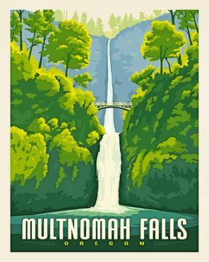 Multnomah Falls Paint By Numbers