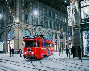 Red Trolley Paint By Numbers