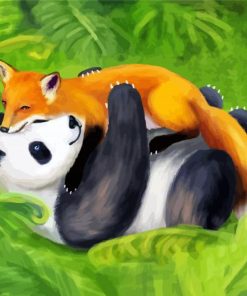 Panda And Fox Paint By Numbers