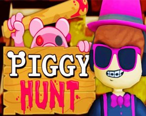 Piggy Hunt Video Game Paint By Numbers