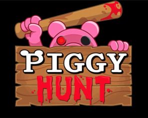 Piggy Hunt Poster Paint By Numbers