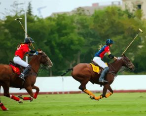 Polo Women Players Paint By Numbers