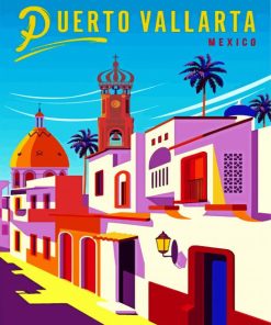 Puerto Vallarta Poster Paint By Numbers