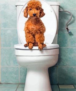 Dog In toilet Paint By Numbers