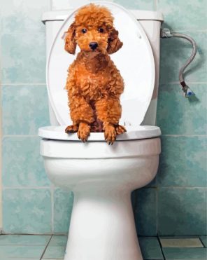 Dog In toilet Paint By Numbers