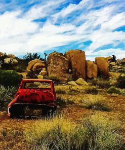 Rusty Red Truck Paint By Numbers