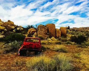 Rusty Red Truck Paint By Numbers