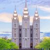 Lake Utah Temple Paint By Numbers