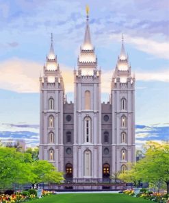 Lake Utah Temple Paint By Numbers