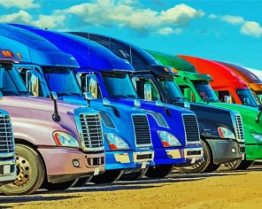 Semi Trucks Paint By Numbers