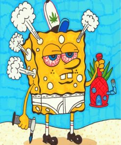 Drunk Spongbop Paint By Numbers