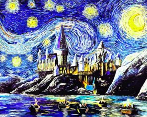 Starry the Night Castle Paint By Numbers