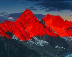 Red Mountains Paint By Numbers